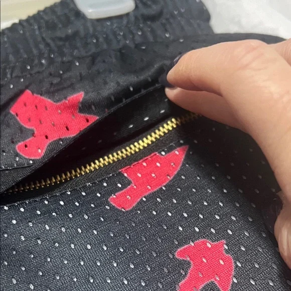 Black Athletic Shorts with Red Crown Design for the Anime Lover - Picture 7 of 11